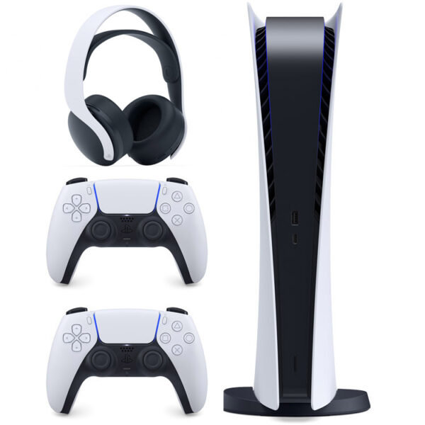 کنسول بازی سونی مدل PlayStation 5 ظرفیت 825 گیگابایت ریجن 1216A + دسته اضافی و هدست Pulse 3D