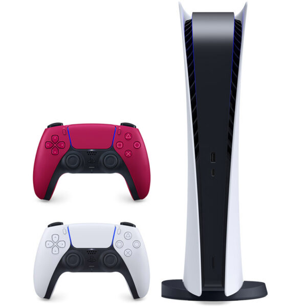 کنسول بازی سونی مدل PlayStation 5 ظرفیت 825 گیگابایت ریجن 1216 اروپا + دسته اضافی قرمز