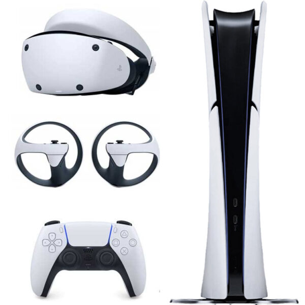 کنسول بازی سونی مدل دیجیتال PlayStation 5 Slim ظرفیت 1 ترابایت ریجن 2016A اروپا به همراه هدست VR2