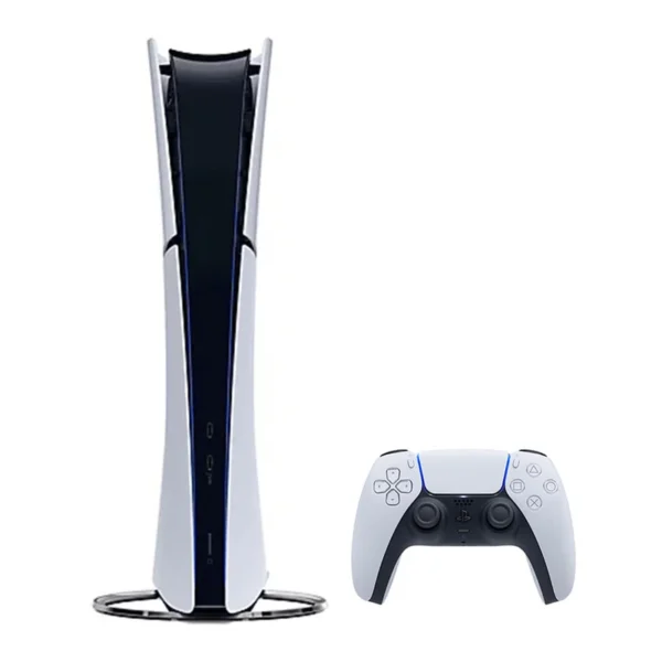 کنسول بازی سونی مدل دیجیتال PlayStation 5 Slim ظرفیت 1 ترابایت ریجن 2016B اروپا به همراه دسته اضافی و پایه شارژر