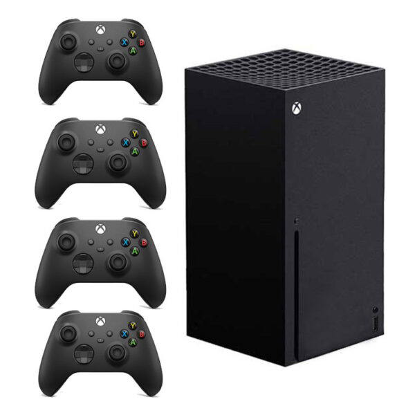 کنسول بازی مایکروسافت مدل Xbox Series X ظرفیت 1 ترابایت به همراه چهار دسته اضافی