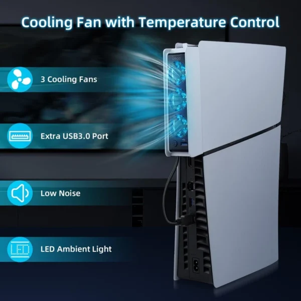 فن خنک کننده پلی استیشن 5 اسلیم  مدل Ipega PG-PS5004 RGB