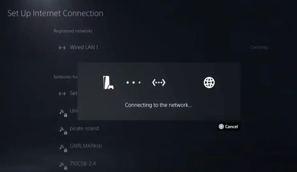 اتصال ps5 به اینترنت