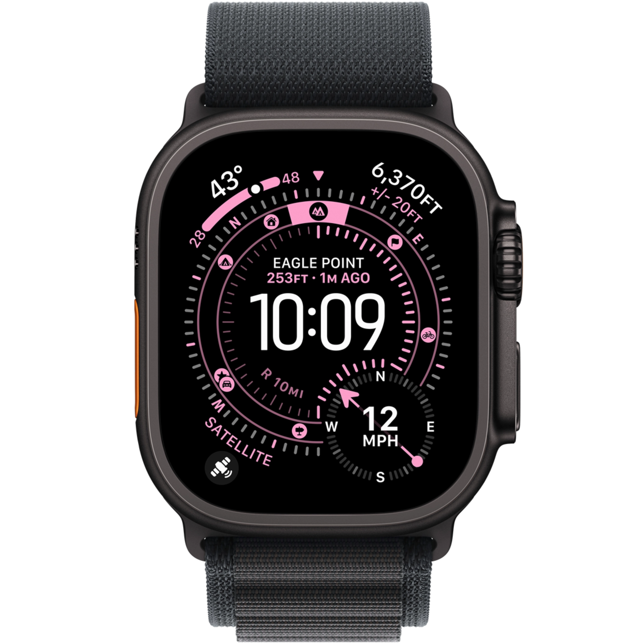 اپل واچ اولترا نسل 3 تیتانیومی مشکی با بند مشکی آلپاین